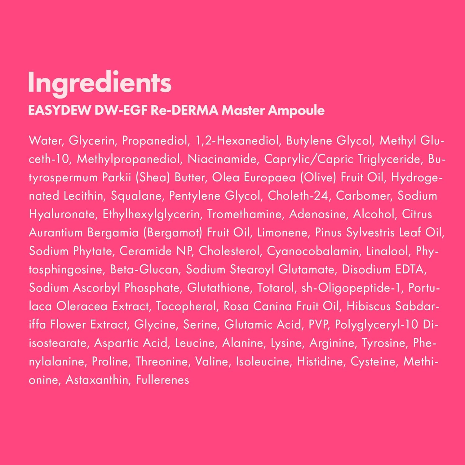 EASYDEW DW-EGF Peptide Re-DERMA Master Ampoule - Korean Anti-Aging Skincare Facial Serum - Firming, Restore skin vitality, Smooth fine lines and wrinkles with Oligo peptide, Niacinamide - 0.42fl. oz. - Image 8