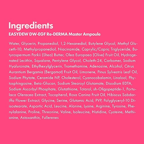 Miniatura 8 de EASYDEW DW-EGF Peptide Re-DERMA Master Ampolla – Suero facial coreano antienvejecimiento para el cuidado de la piel – Reafirmante, restaura la