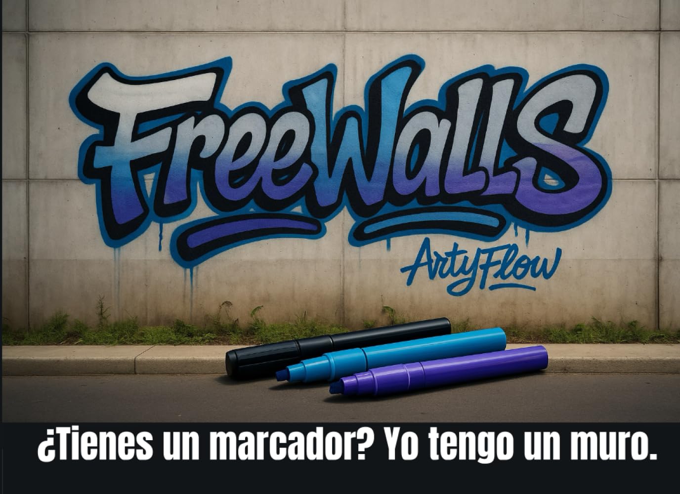 FreeWalls – Libro de grafitis para crear: muros, camiones y escenarios urbanos para personalizar: Un cuaderno de expresión libre sobre fondos urbanos ... para mentes creativas, libres y sin moldes.