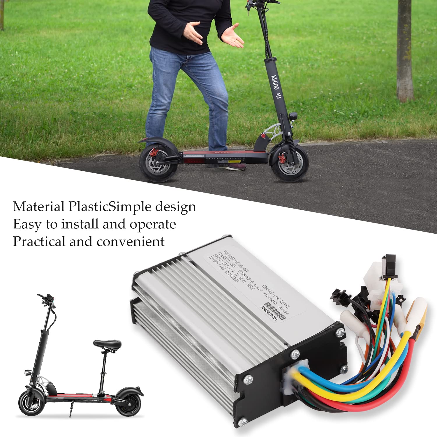 Cruscotto Scooter Acceleratore Pollice + Kit Controller Compatibile con Scooter Elettrico KUGOO M4 2 10 Pollici
