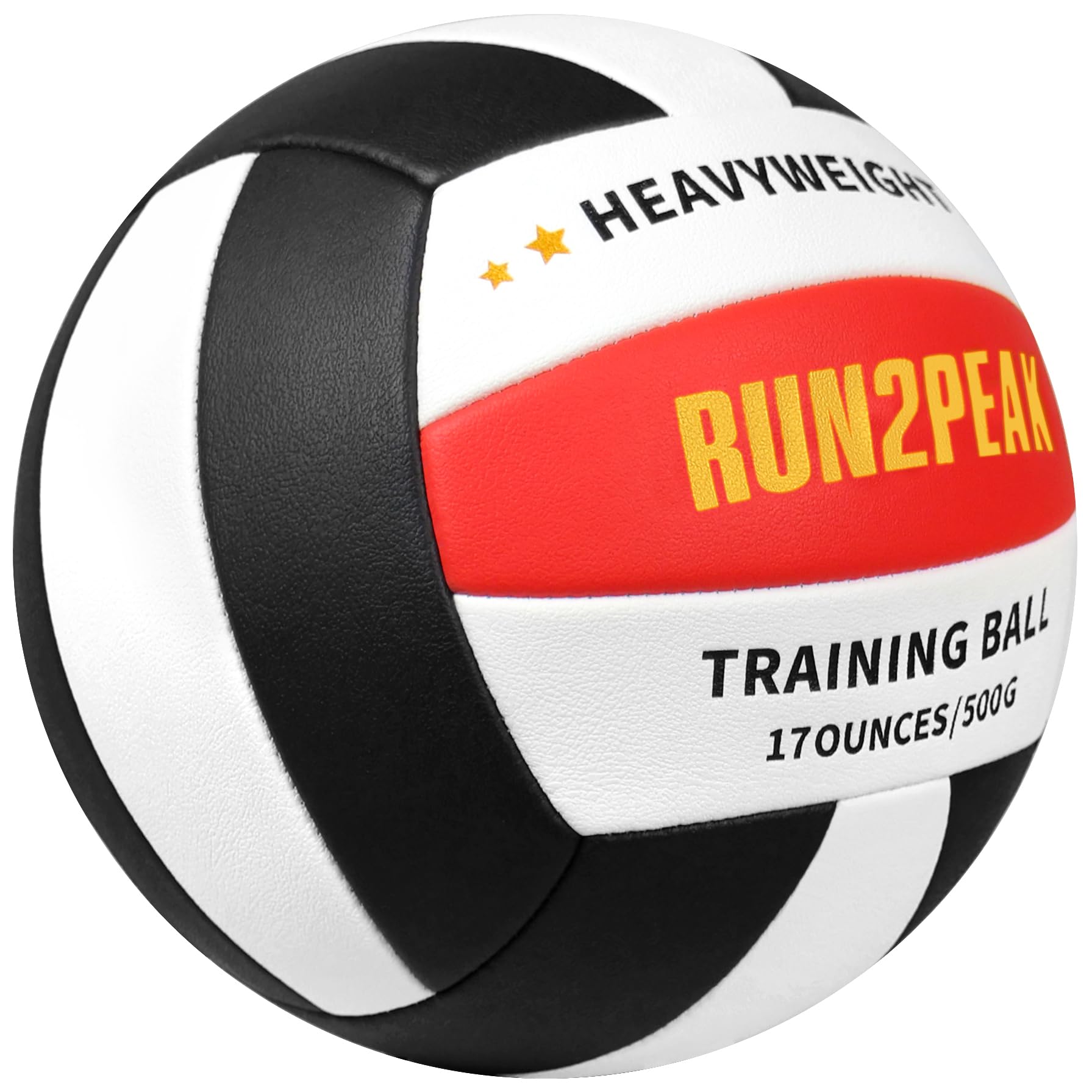 RUN2PEAK ZPQ16 Ballon de volleyball lesté Noir/rouge/doré