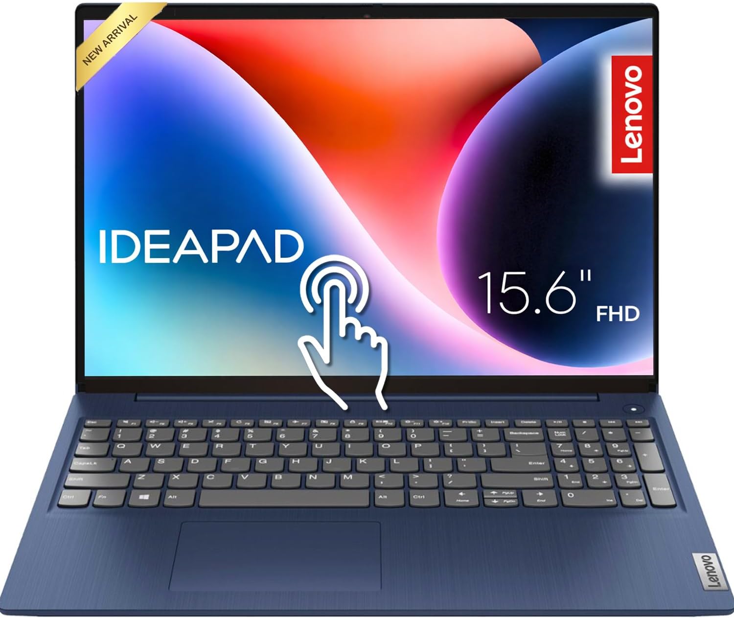 Lenovo New 15.6" FHD Touchscreen Laptop, 13th Gen Intel Core i5 (10 Cores), 12GB RAM, 768GB Storage (512GB External), IPS Touch, USB-C, SD Card Reader, Win 11, w/WOWPC Bundle, w/o Mouse
