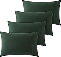 Vista 53 de H Household - Funda de almohada 100% algodón jersey - Ligera, cómoda, súper suave y transpirable, fundas de almohada tejidas en hilado con cierre