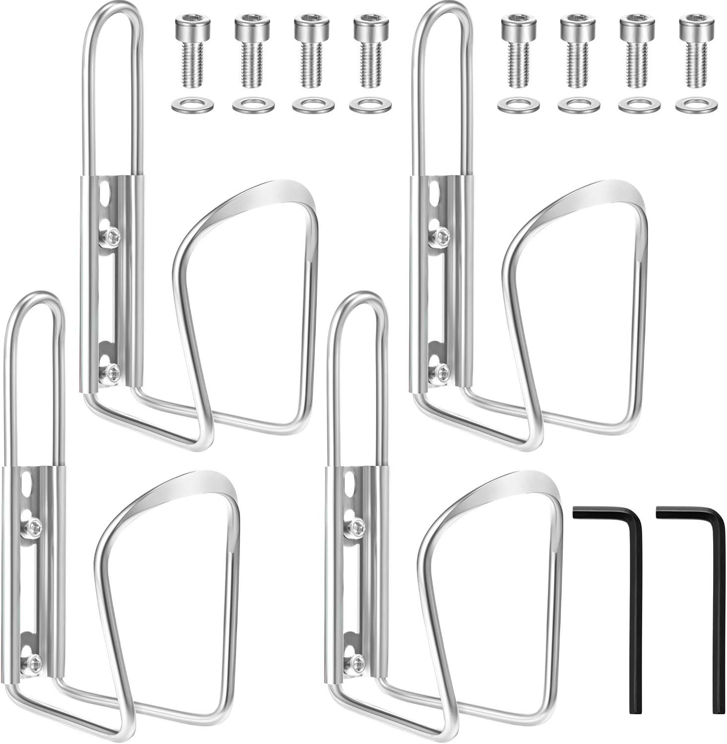 4 Pieces Bike Water Bottle Holder Alloy Aluminum Water