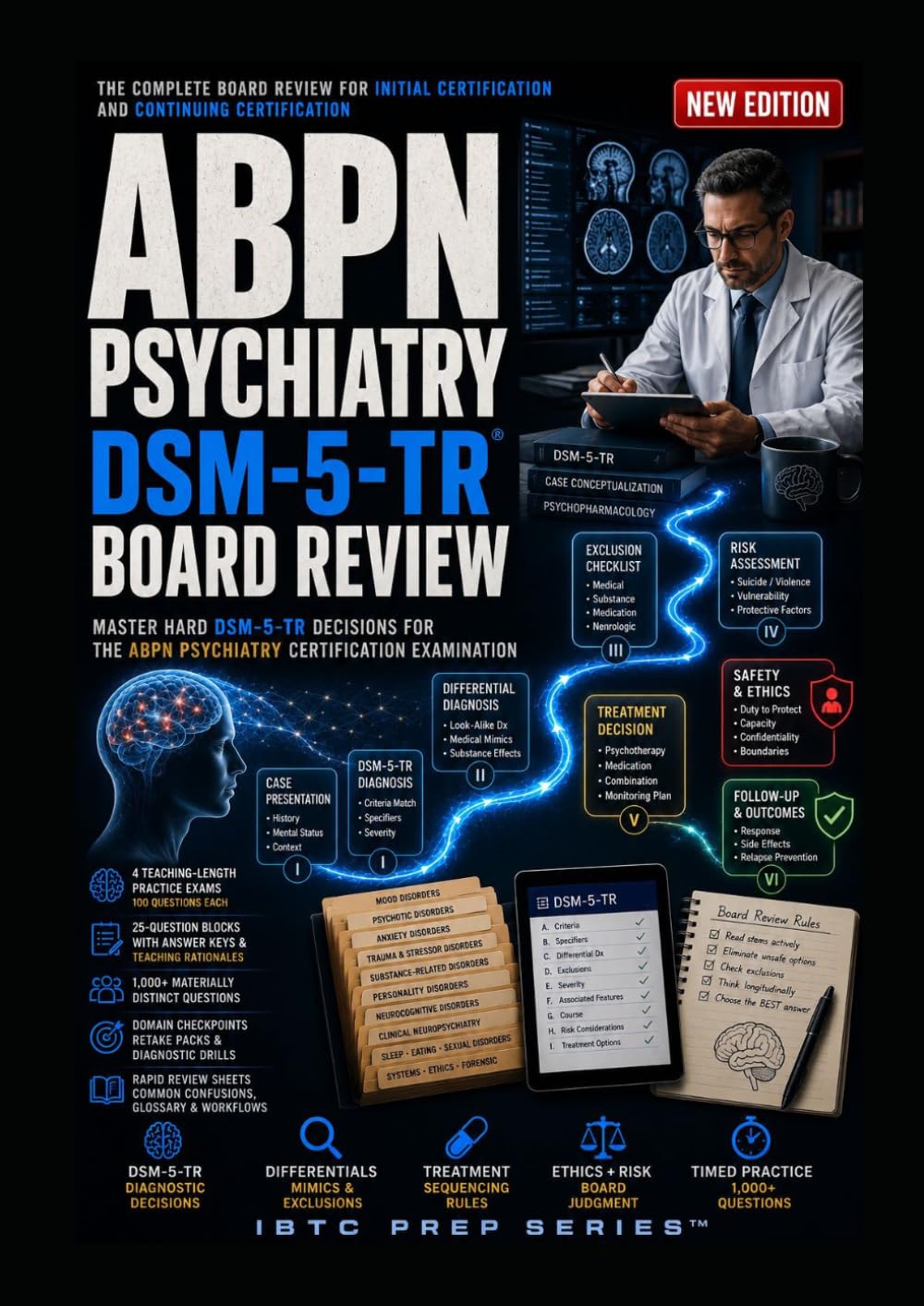 ABPN PSYCHIATRY DSM-5-TR BOARD REVIEW: MASTER HARD DSM-5-TR DECISIONS FOR THE ABPN PSYCHIATRY CERTIFICATION EXAMINATION