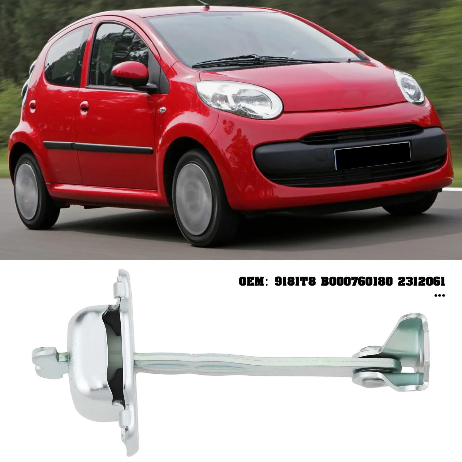 ECSiNG Limitatori Di Apertura Porte Auto 9181T8 B000760180 2312061 Compatibile Con Citroen C1 Compatibile Con Peugeot 107