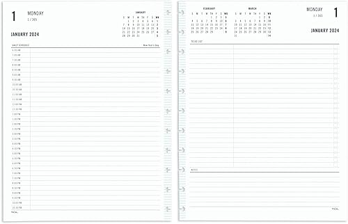 TUL® Discbound - Páginas de repuesto para planificador diario, tamaño carta, moda