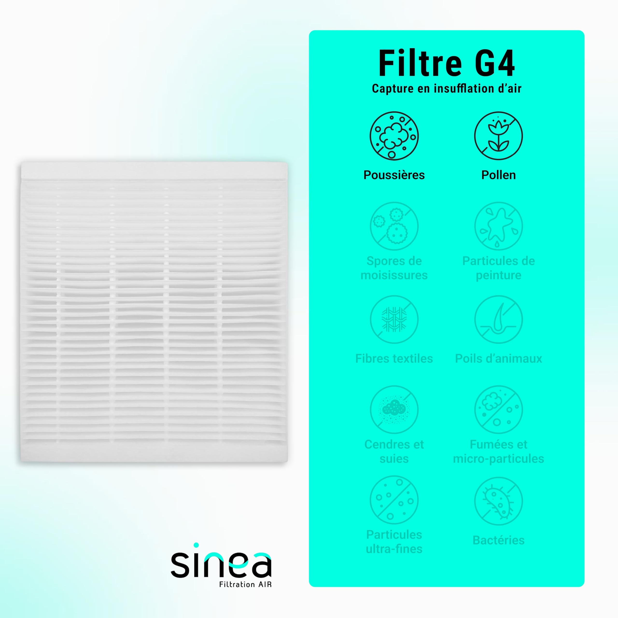 TOP FILTRE - Lot de 2 Filtres G4 F7 Compatibles VMC Double Flux ALDES Dee Fly Modulo/Hygro avec By-Pass – Filtre G4 ALDES Haute Performance