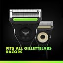 Gillette Mens Razor Blade Refills with Exfoliating Bar by GilletteLabs, Compatible Only with GilletteLabs Razors with Exfoliating Bar and Heated Razor, 4 Razor Blade Cartridges gallery image