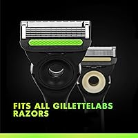 Vista 4 de GilletteLabs Razor Blade Refills, 12ct Razor Cartridges, Razor Refills for Men Compatible with GilletteLabs Exfoliating Bar Razor and Heated Razor