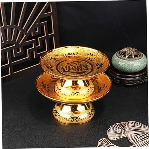 Miniatura 4 de DECHOUS Plato de adoración budista con bandeja de frutas para decoración del hogar de Buda