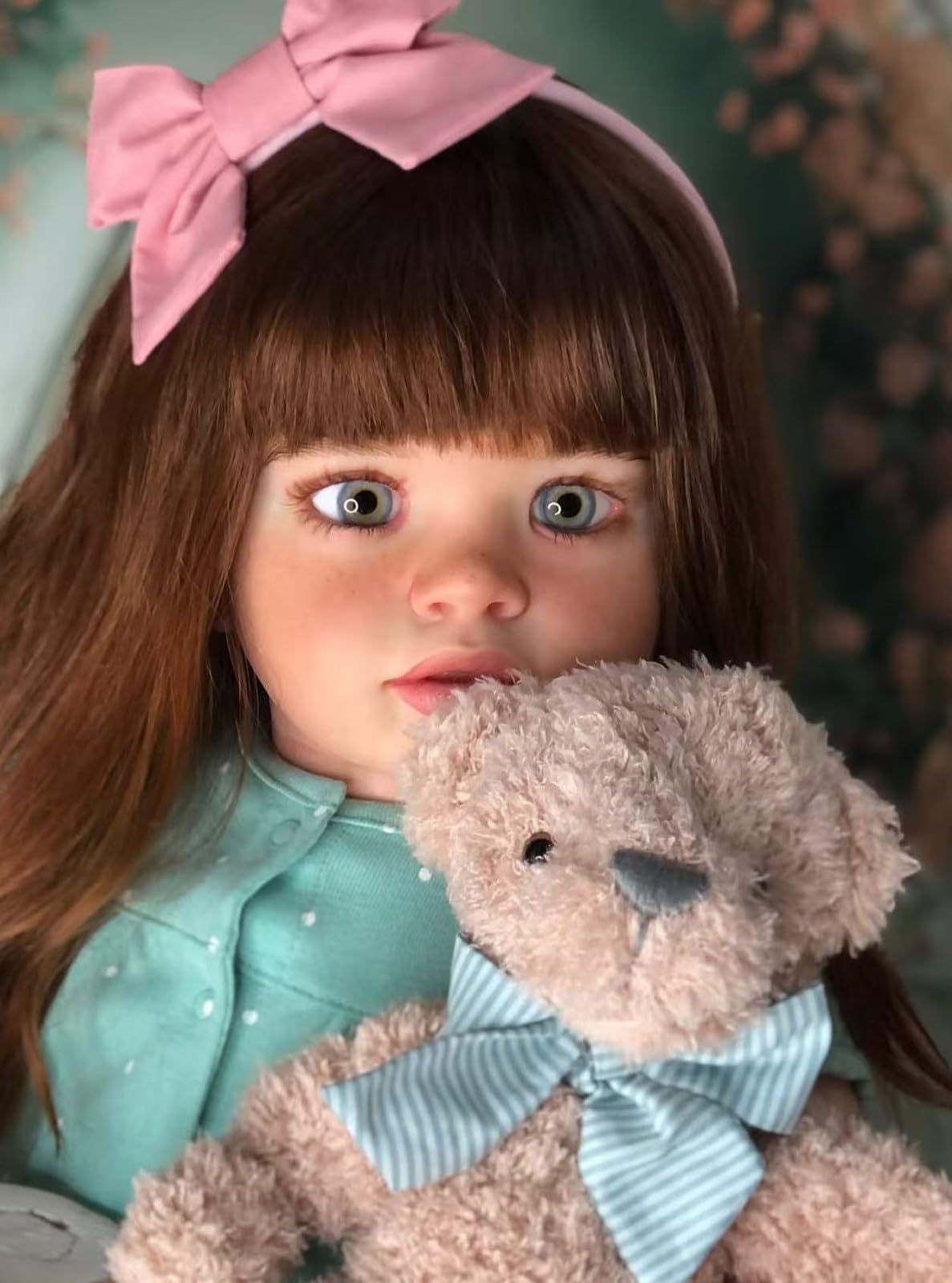RXDOLL 26 Zoll(66cm) Extra Groß Reborn Babypuppe Mädchen, Realistische Kleinkindpuppe mit Stoffkörper, Lebensgroß Toddler Baby Mädchen, Lebensechte Babypuppen mit Blonden Lange Haare