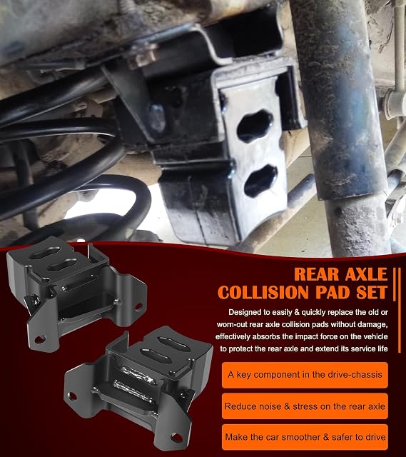 48036-60011 Rear Axle Bump Stop Cushion Left + Right Compatible with 2003 2004 2005 2006 2007 2008 2009 Lexus GX470, Rear Axle Shock Absorber Jounce Bumper