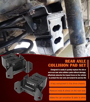 48036-60011 Rear Axle Bump Stop Cushion Left + Right Compatible with 2003 2004 2005 2006 2007 2008 2009 Lexus GX470, Rear Axle Shock Absorber Jounce Bumper