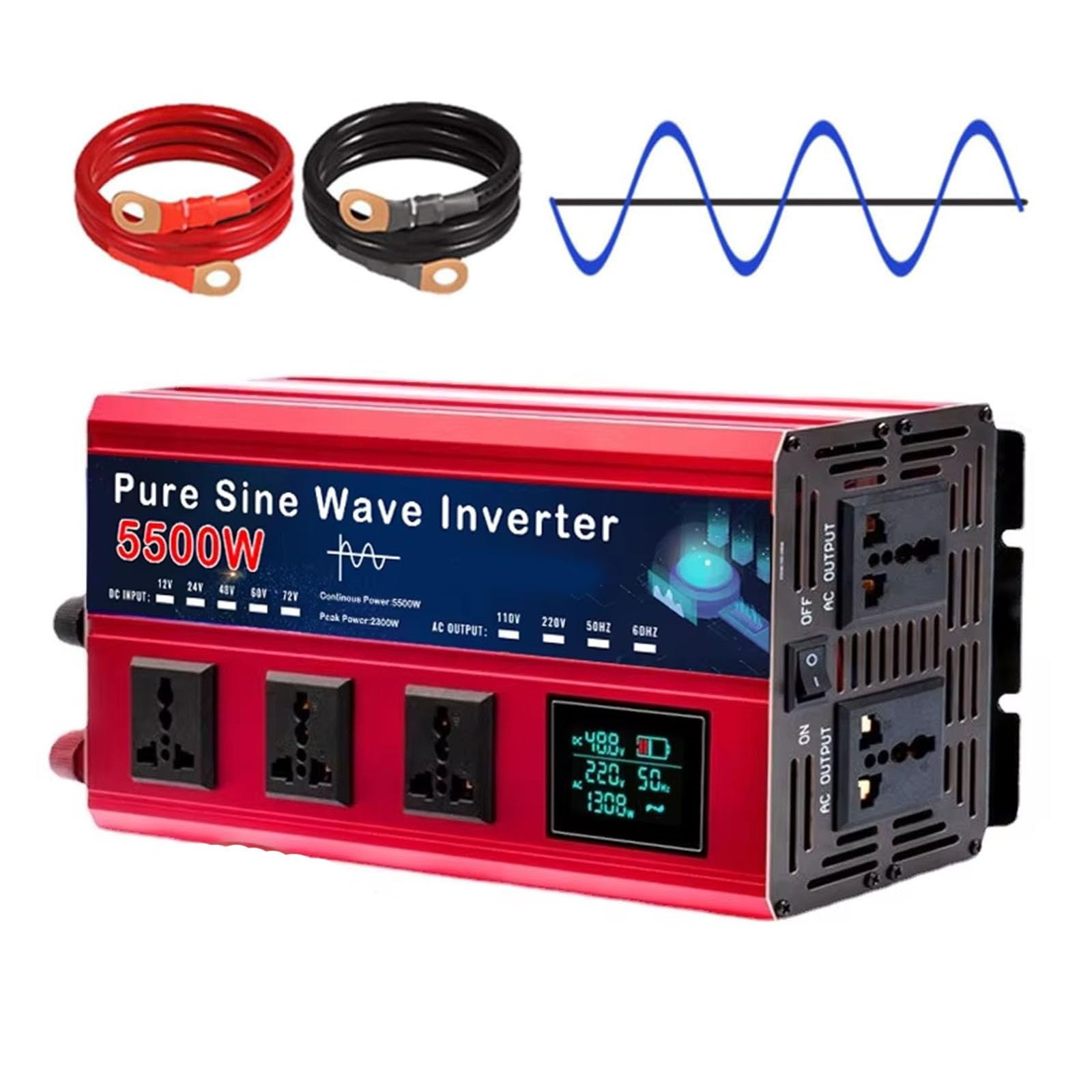HYZHANHONG 5000W DC 12V -72V Pure Sine Wave Inverter To AC110V 220V Converter