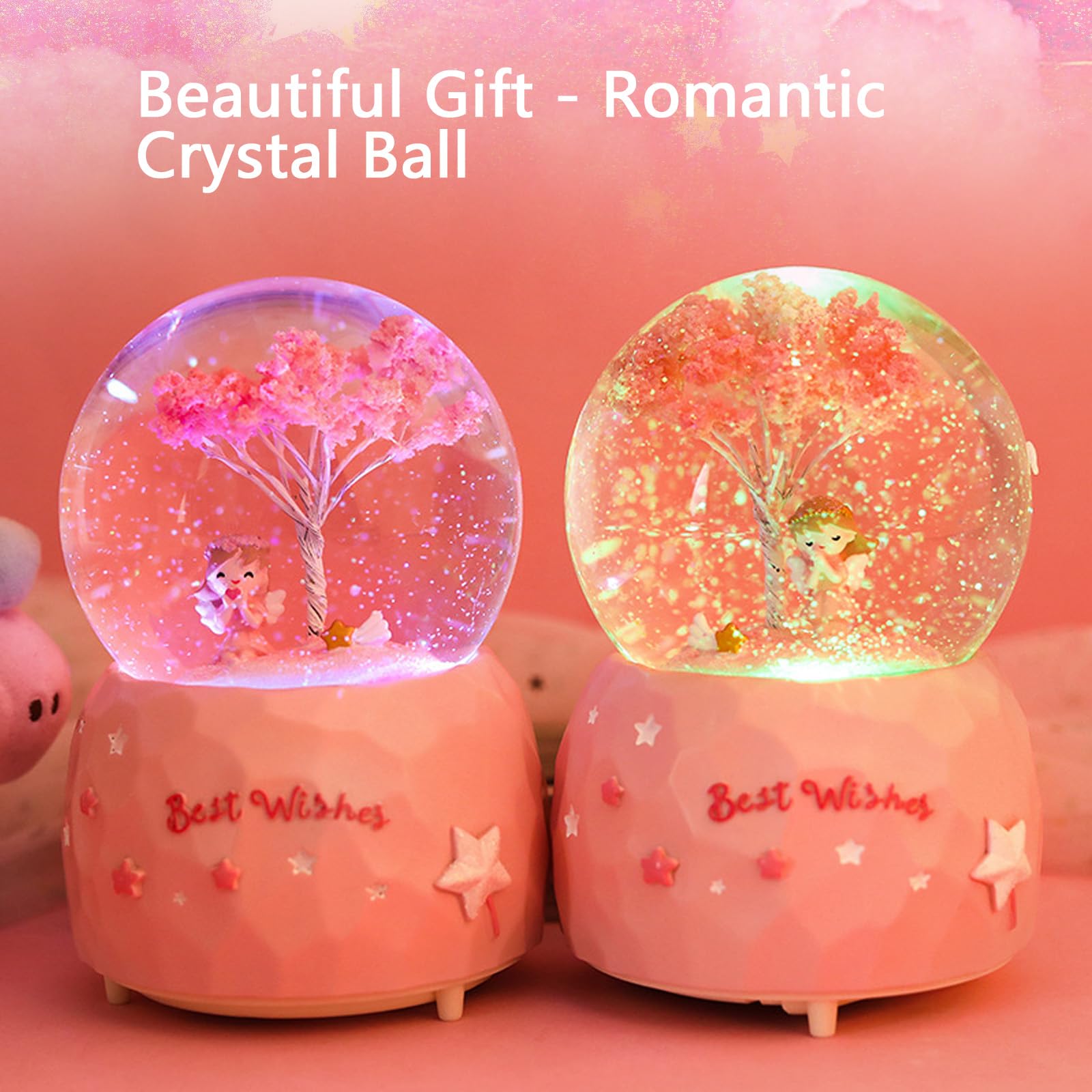 Amazon.co.jp: 桜の天使のスノードーム、82mm ウォーターグローブ