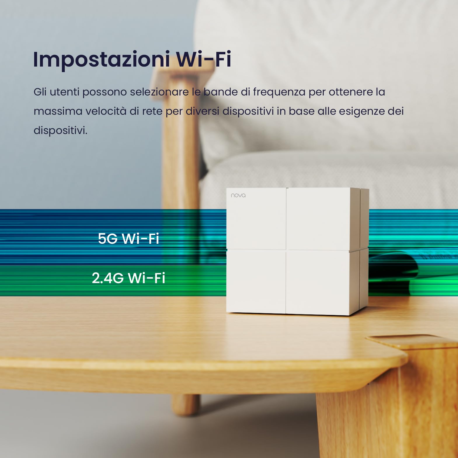 Tenda Nova MW6 WiFi Mesh, Dual Band AC1200 con Copertura Fino a 2-4 camere da letto, 2 Porte Gigabit Ethernet, Modalità Router e Access Point, Parental Control, Confezione da 2 Pezzi