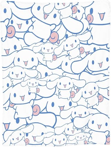 Miniatura 2 de EVESKY Manta Kawaii linda de anime para niñas, juego de ropa de cama de franela súper suave, para sofá, viajes, camping, regalo, 50 x 40 pulgadas,