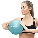 APEXUP Yoga Ball Exercise Ball, Heavy Duty Pilates Ball for Fitness, Balance, Core Workout, Physical Therapy (XXS (9) 23cm, Light Blue)