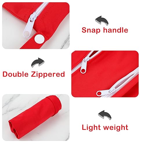 Miniatura 3 de Angel Love Bolsas húmedas, paquete de 2 bolsas para pañales de tela para bebé, bolsas húmedas/secas con dos bolsillos con cremallera, viajes, playa,