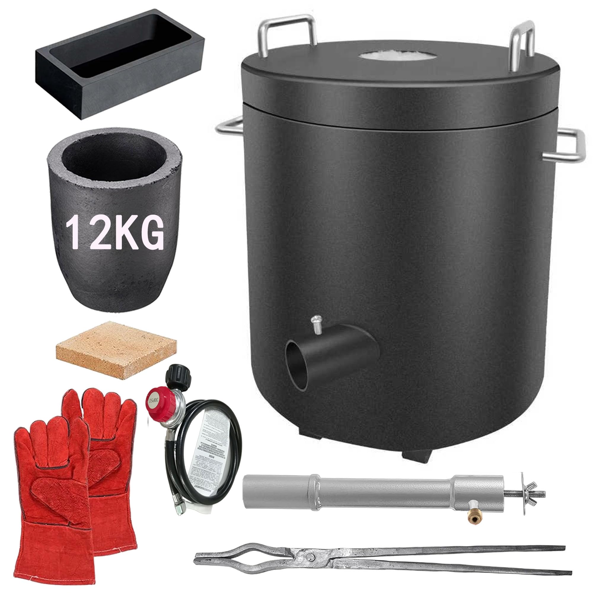 Amazon.com: AMCJJ 12KG Hinge Flip Top Propane Melting Furnace
