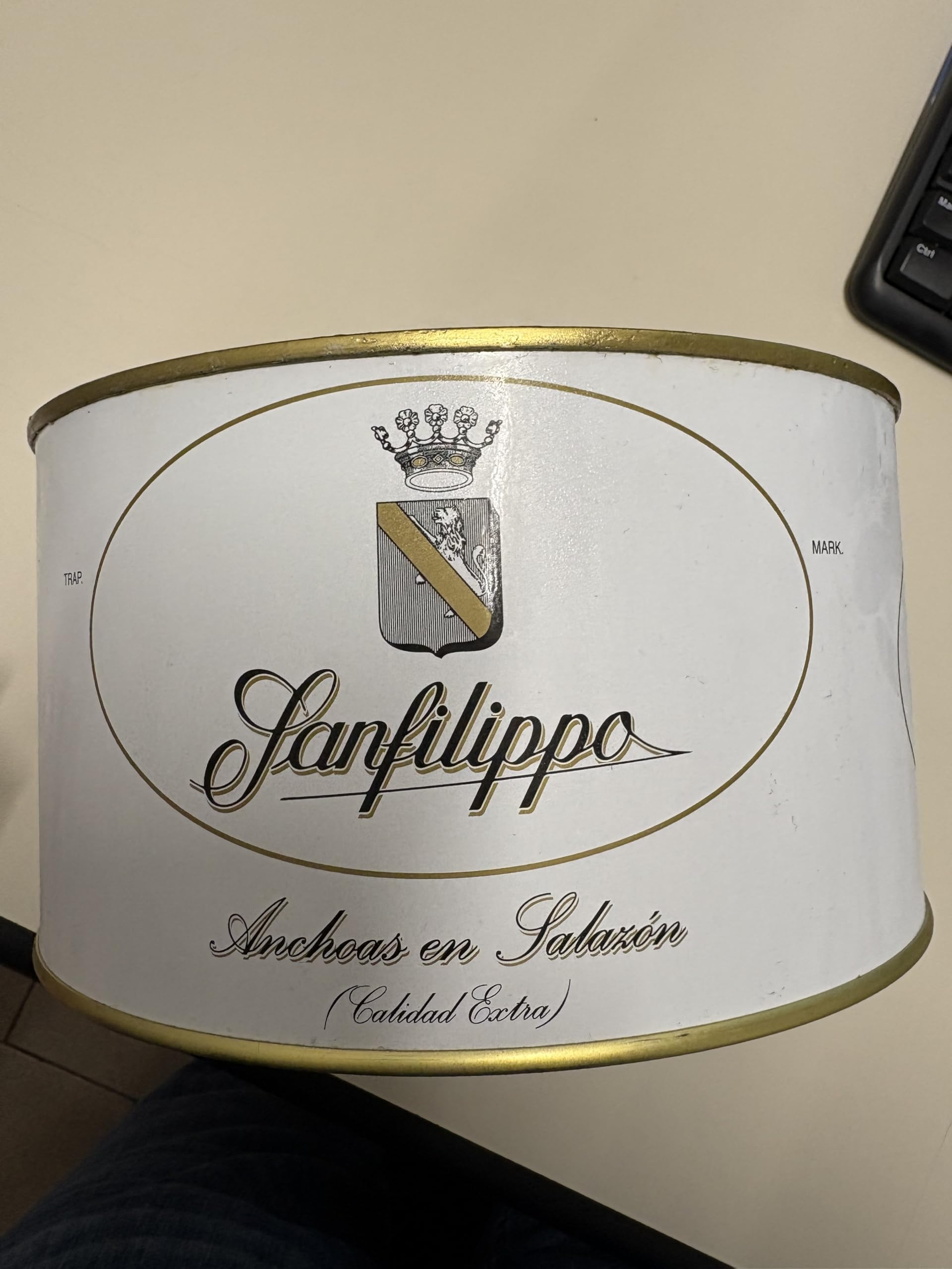Acciughe Sottosale latta 4,5 kg I° barra sotto sale 11 pesci per strato Sanfilippo
