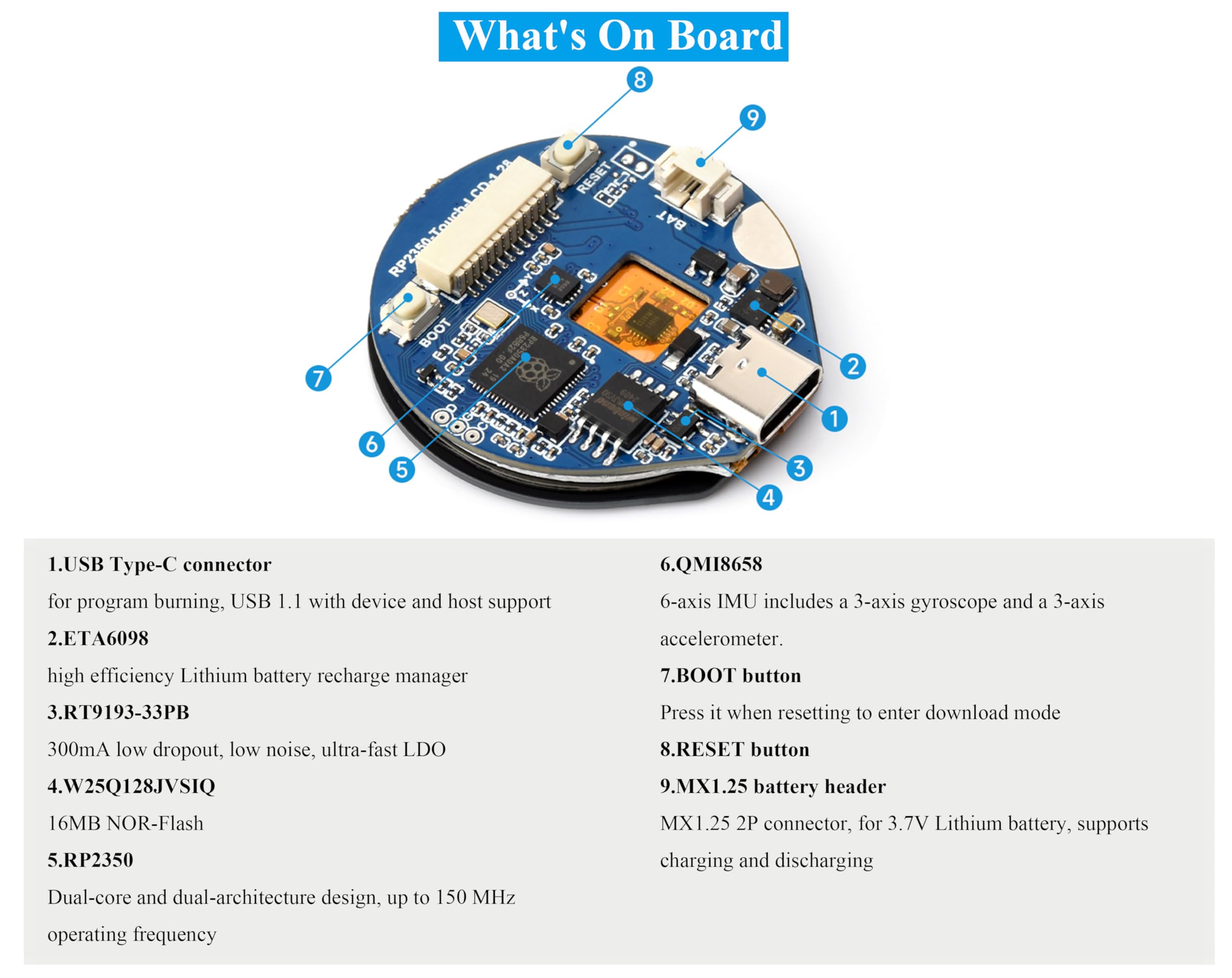 Buy Waveshare RP2350-Zero Mini Development Board, Raspberry Pi Microcontroller Development Board, Based On Raspberry Pi Dual-core & Dual-architecture Microcontroller Online In India At