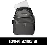 Vista 5 de Kenneth Cole REACTION Marley Mochila Tote de Cuero Vegano Pebble y Taupe, Negro