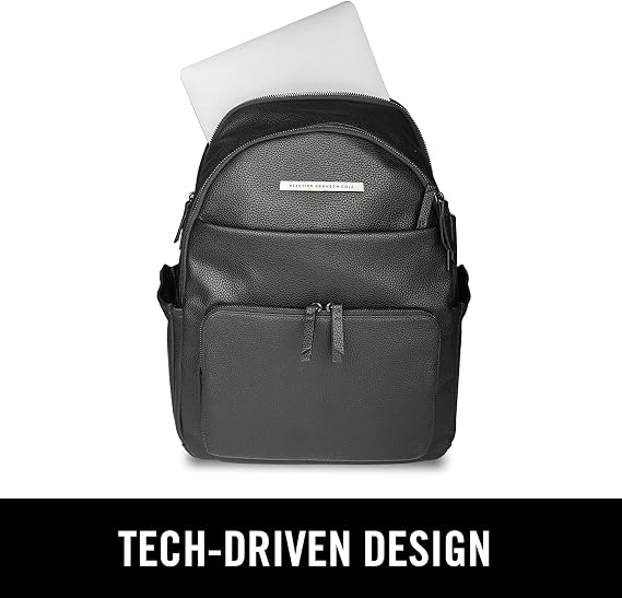 Kenneth Cole Reaction Marley Double Compartment Vegan Leather Womens 15 Laptop Fashion Backpack