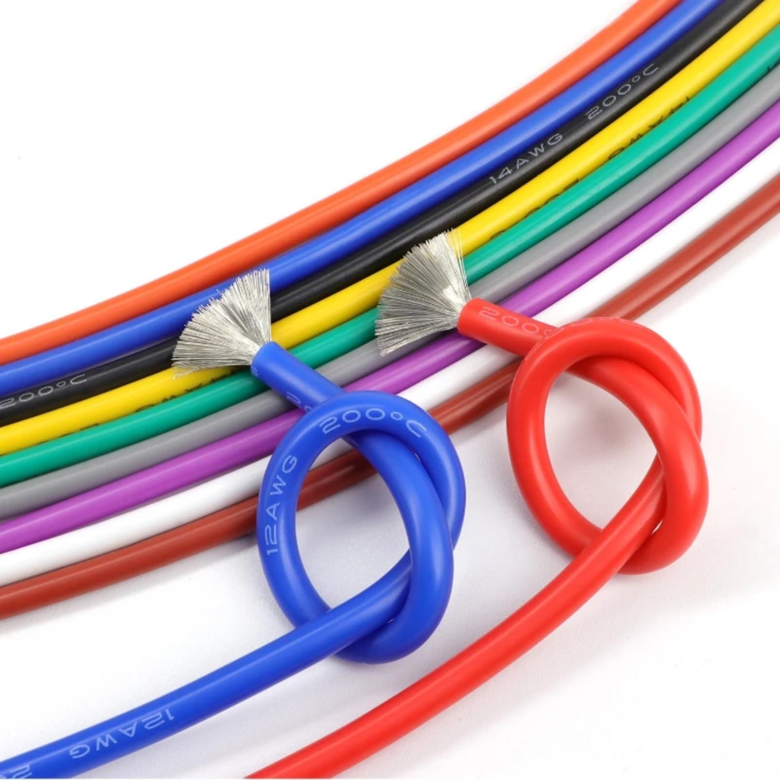 10 Colors 5/10m Silicone Wire 30 28 26 24 22 20 18 16 14 12 08AWG Soft Stranded Tinned Copper(;; 10 meters; 26AWG)