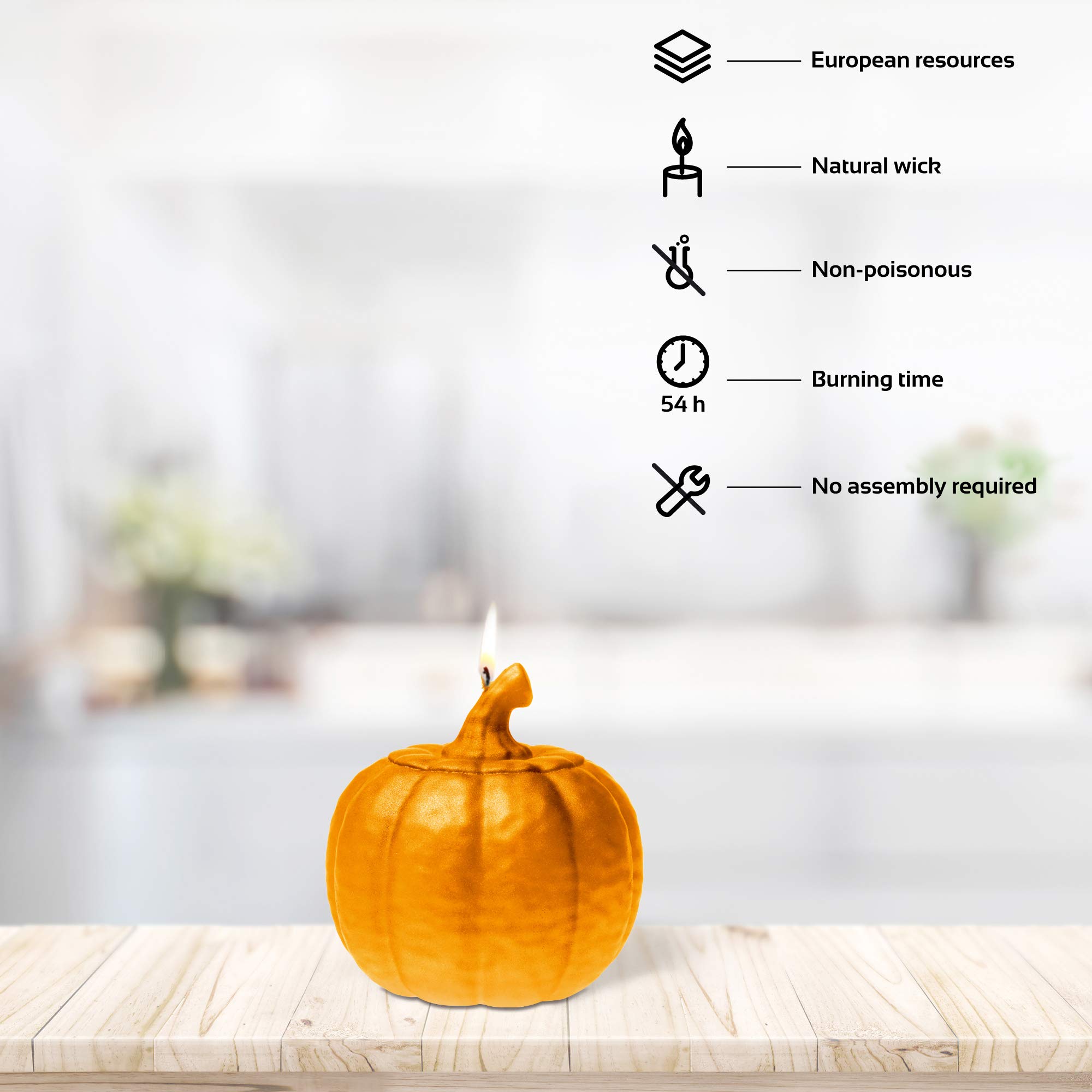 Candellana Halloween-Kerze In Kürbisform - Handgefertigt In Der EU & Perfekt Als Deko