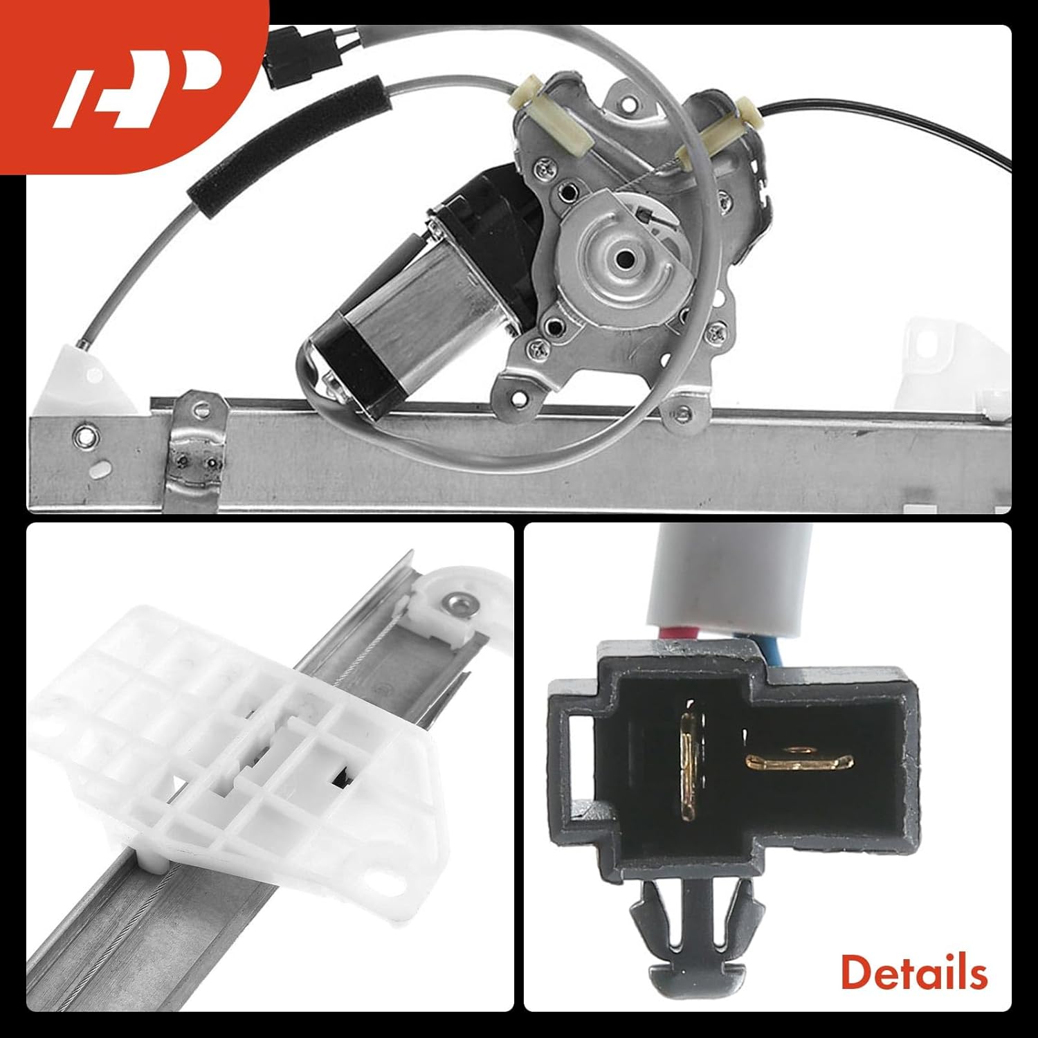 A-Premium Electric Power Window Regulator with Motor Compatible with Mitsubishi Mirage 1997-2001 Rear Left Driver Side