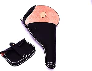 Warreplica British Sam Browne Webley .455 Holster W/Ammo Pouch Dark Brown Leather - Repro