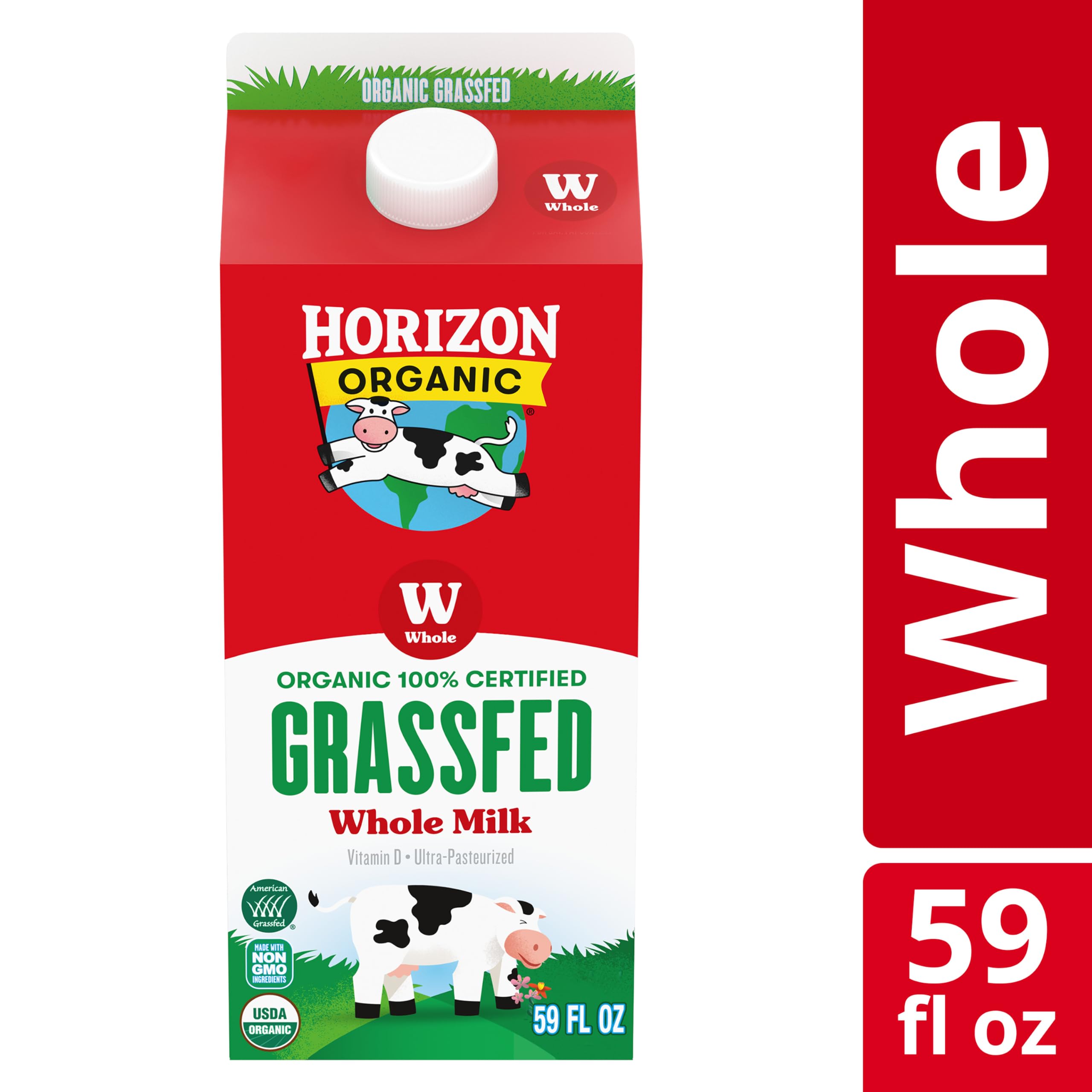 Amazon.com: Horizon Organic Grassfed Whole Milk, Half Gallon, 59