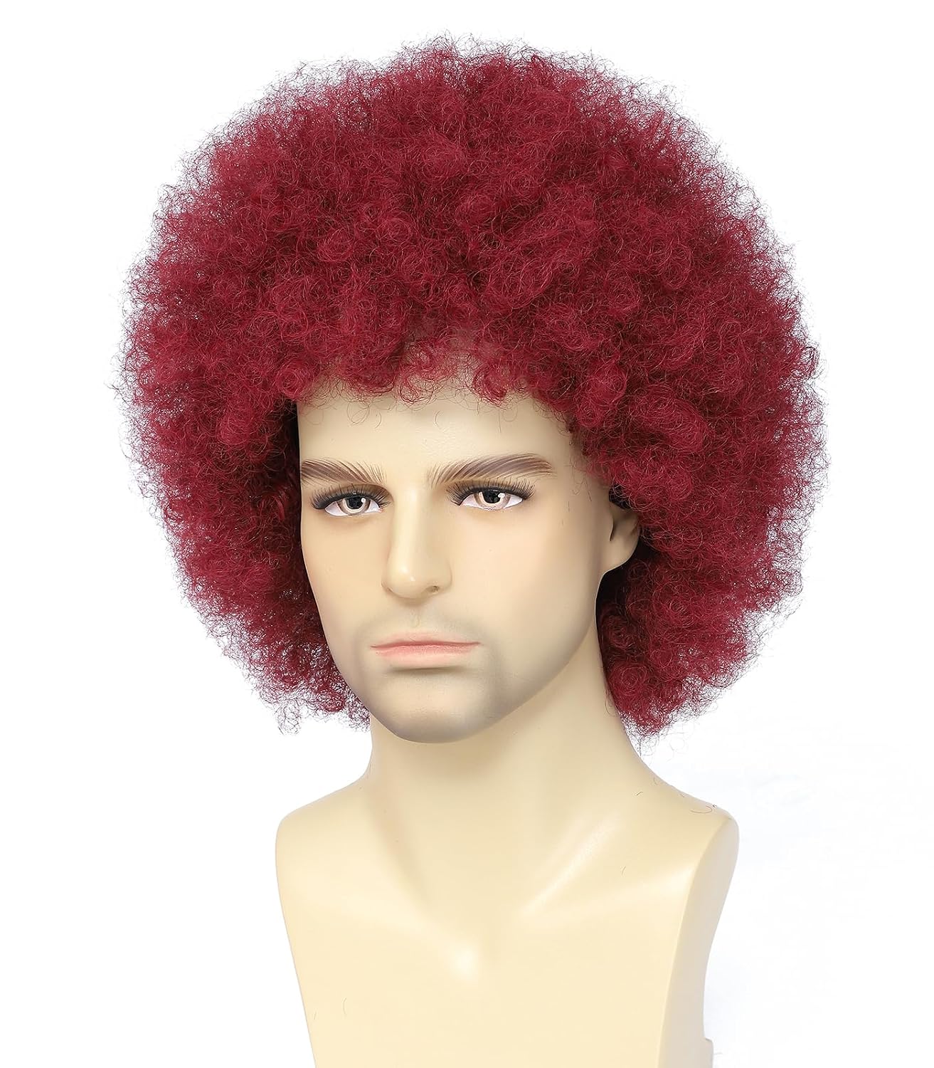 70s Disco Afro Wig - Unisex Large Curly Wig, Perfect for Halloween, Cosplay, Retro Parties, Disco and Clown Costumes (Red) image 4