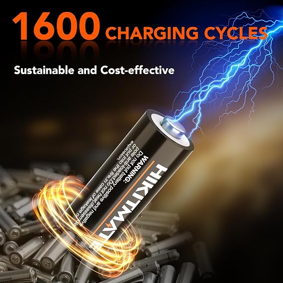 12 Pack Rechargeable AAA Lithium Batteries with Charger and 2 Pack AAA Replaceable Batteries