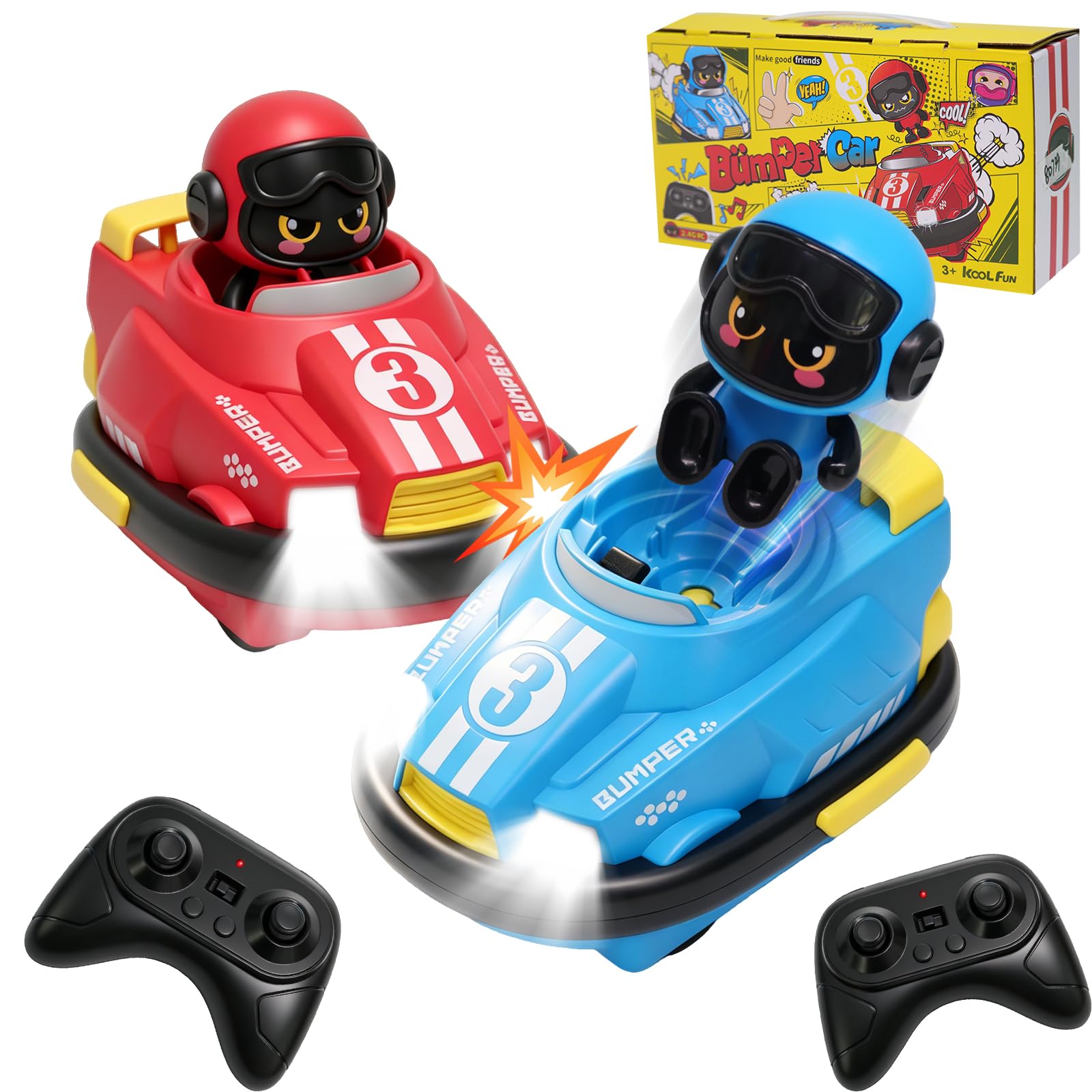 7JI Remote Control Bumper Car,RC Ejecting Bumper Car for Kids