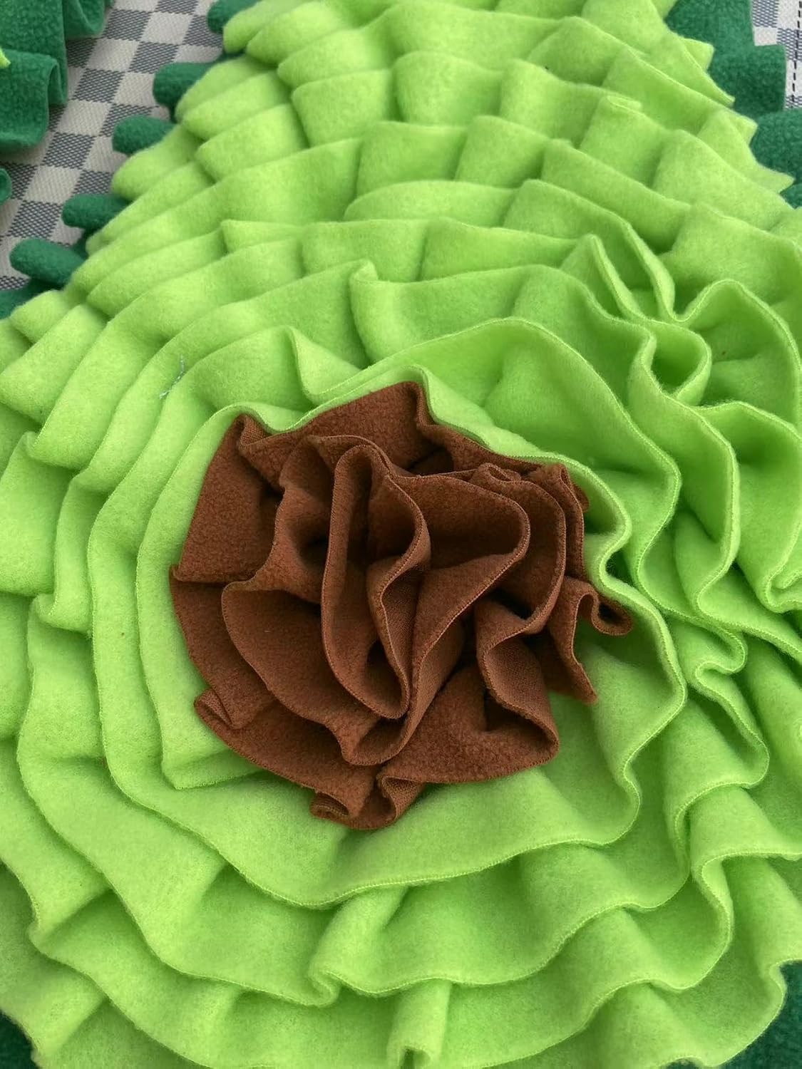 A Pair of Avocado Style Washable Anti Slip,Green Tough Feeding mat for Dogs, Pets Food Puzzles, pet Sniffing Foraging Snuffle mat