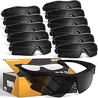 Vista 12 de Gafas de seguridad con protección UV para hombres, antiarañazos, conformes a ANSI z87+, gafas protectoras de goma antideslizante con patillas