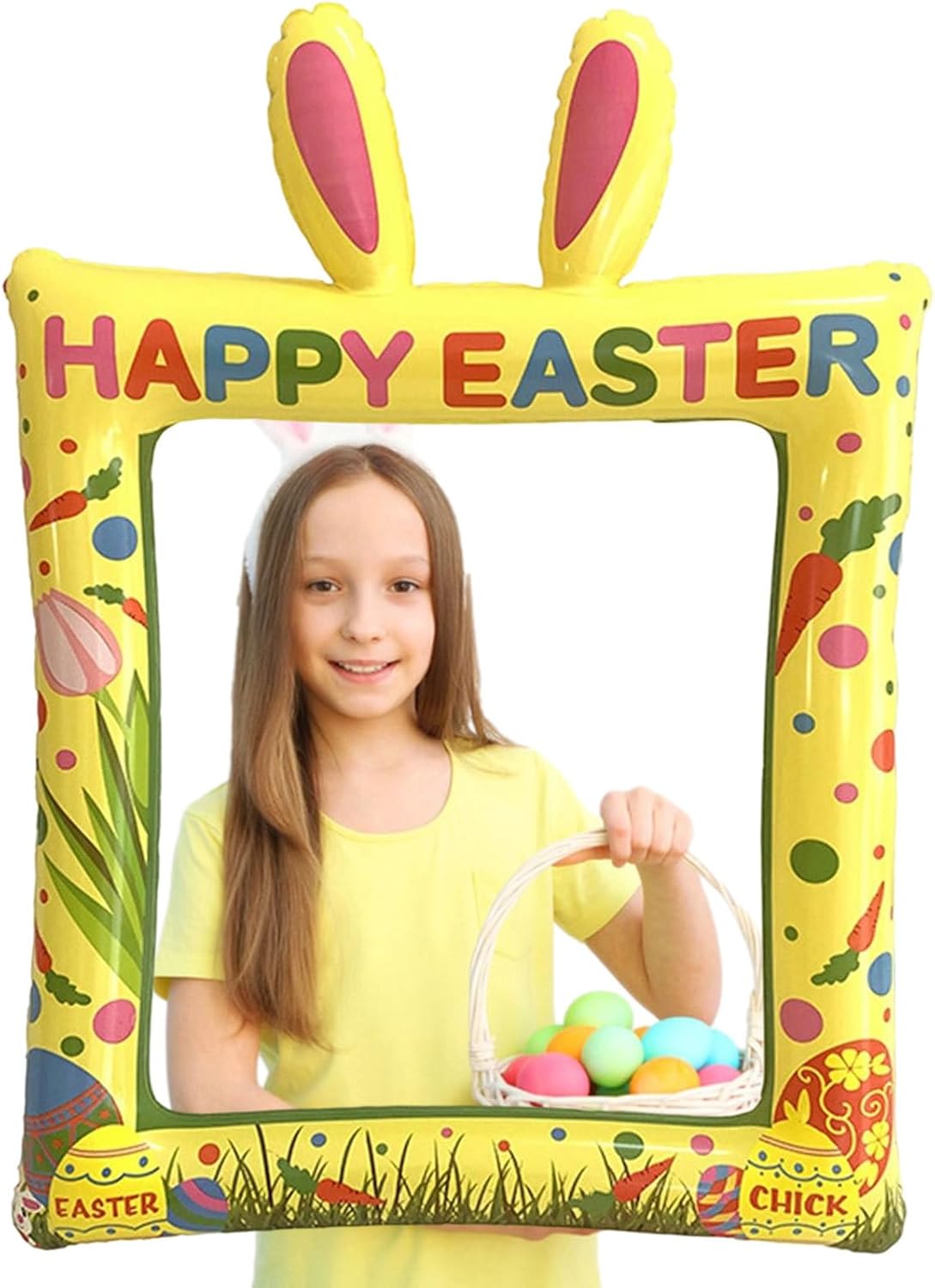 Easter Photo Booth Prop,Easter Bunny Photo Booth Frame Inflatable