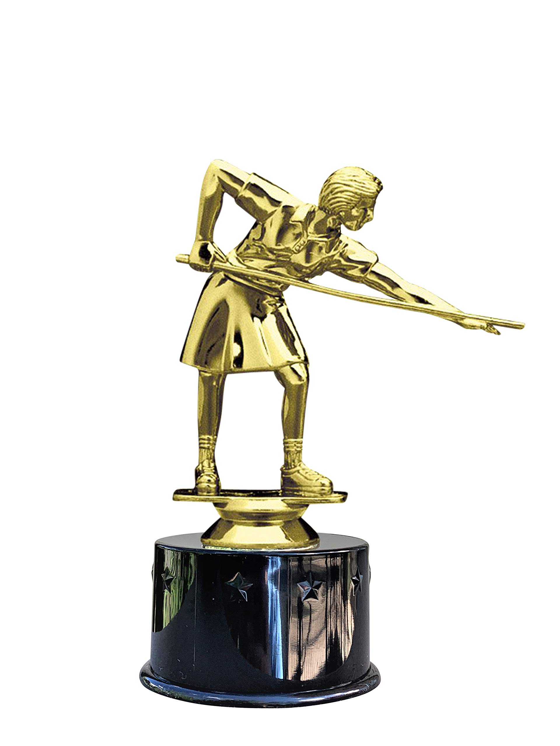 Express Medals Female Billiards Pool 8 9 Ball Award Trophy Party Favor Gift Prize Including 4 Gold C