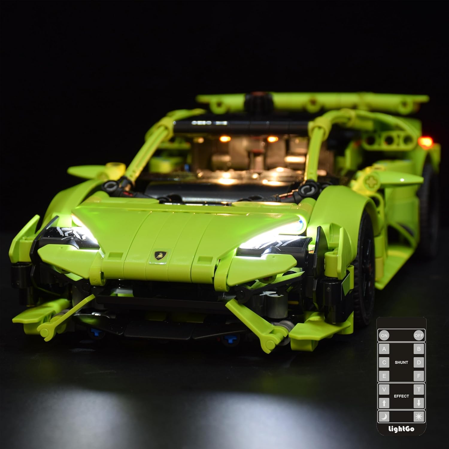 LightGo LED Lighting Kit Designed for Lego 42161 Lamborghini Huracán Tecnica Building Set - Not Include Model