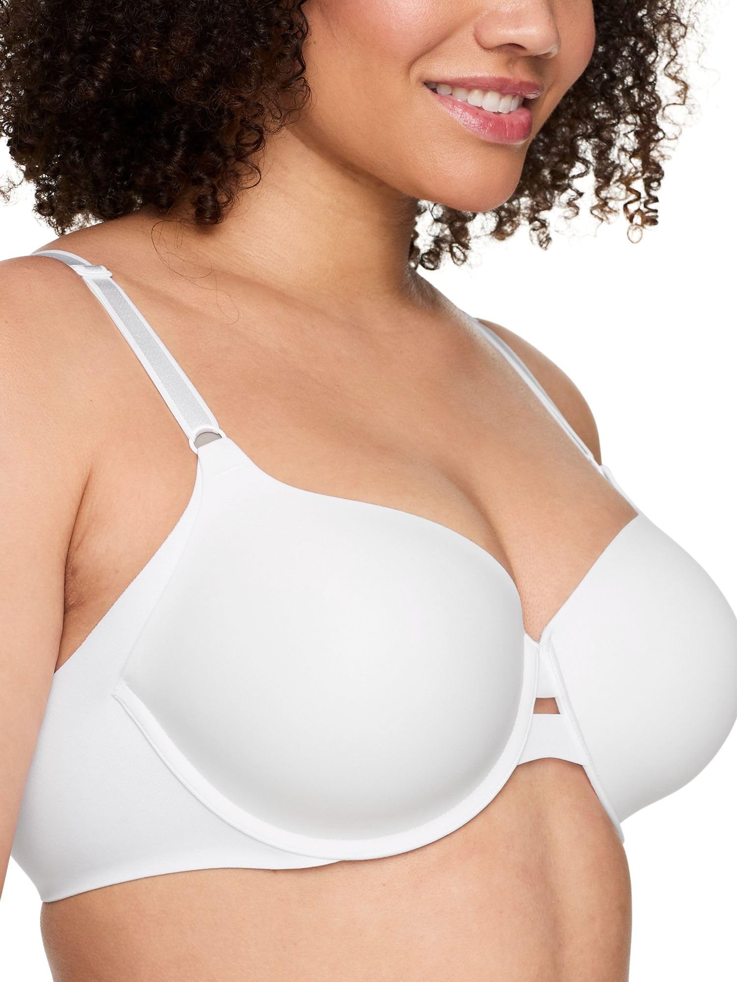 Womens No Side Effects Underarm-Smoothing Comfort Underwire Lightly Lined T-Shirt Bra 1356