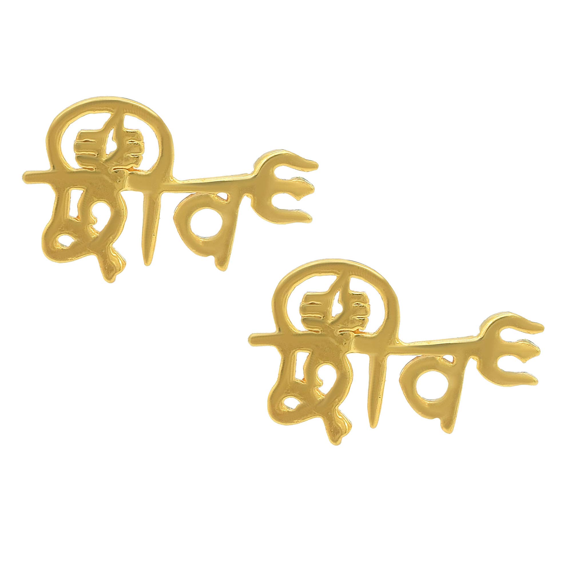 superstore18 Brass 24KT Gold Plated Shiv Hindu Religious Word Earring for Men Women all ages Fashion spiritual temple Jewellery (SST5121ERSC)-picture-26