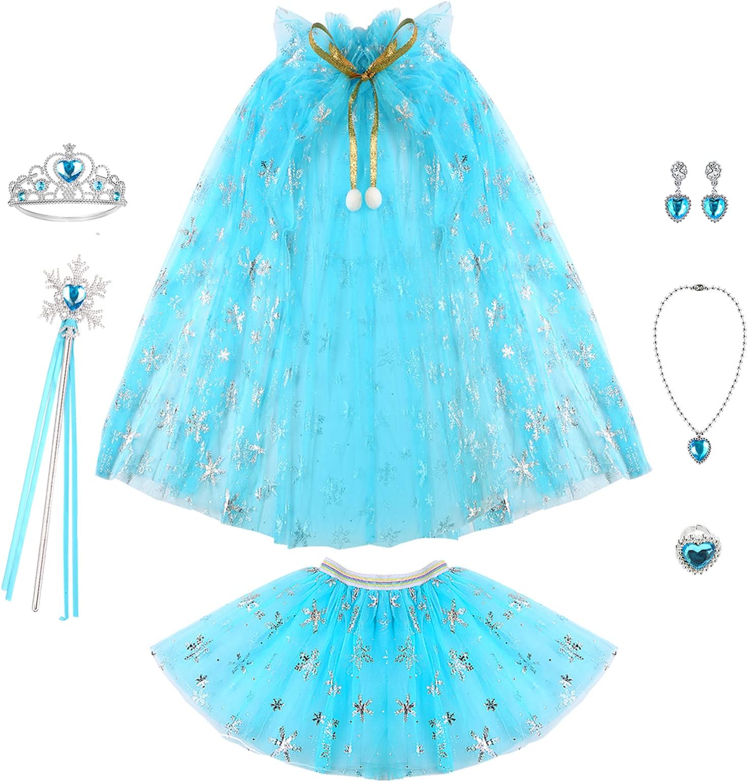 Princess Dresses for Girls 4-6,Princess Dress Up Clothes Cape Skirt Toys for Girls,Easter Birthday Gift for Girl 3-6