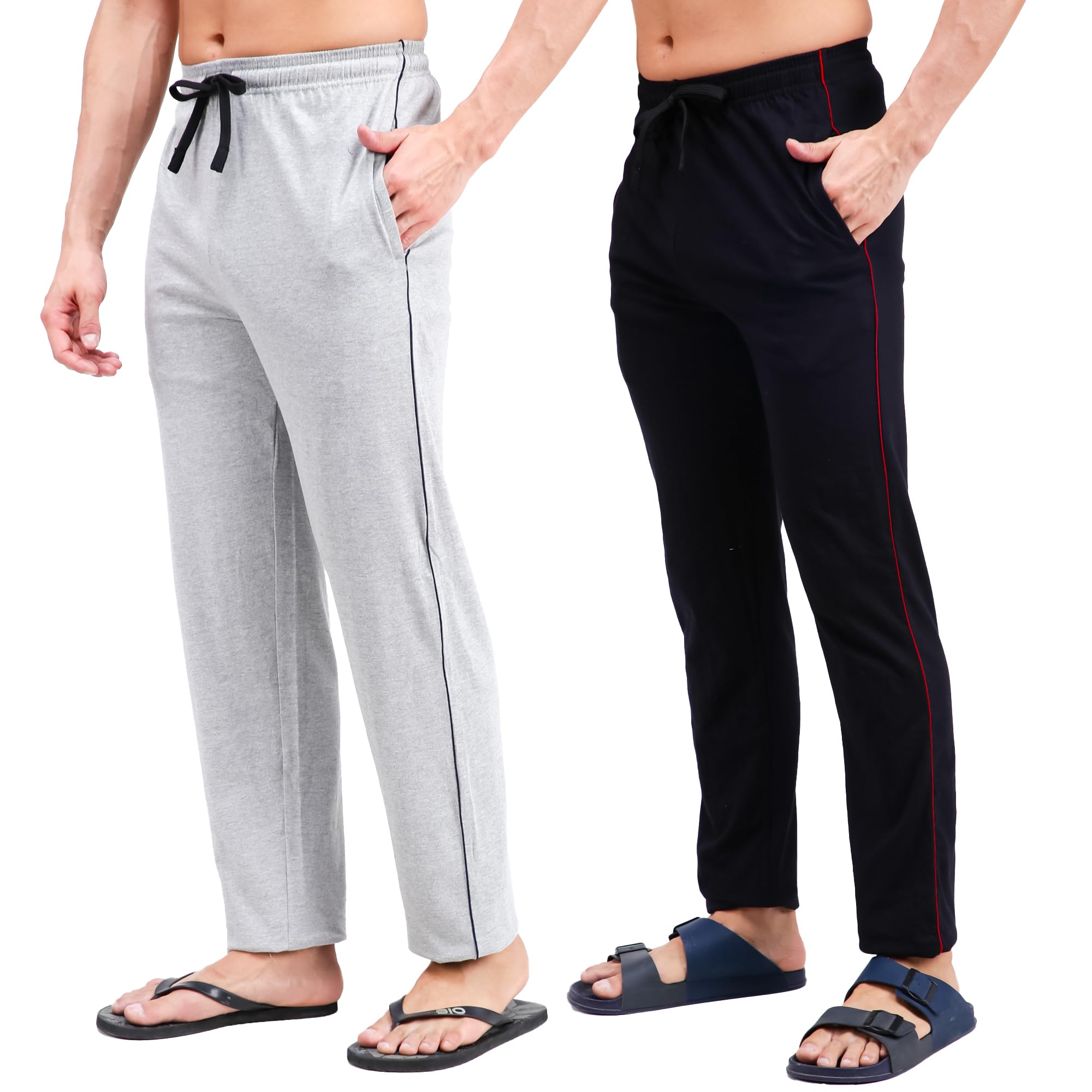amul comfy Pack of 2 Multicolor Men's Solid Cotton Track Pant.-picture-28