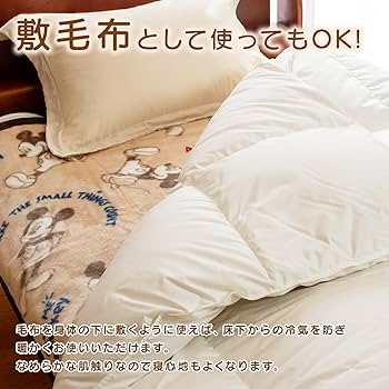 Amazon｜昭和西川 ニューマイヤー毛布 1.0kg【ミッキーマウス