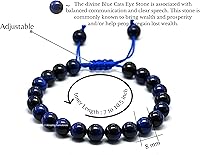 Vista 384 de Amazing Gemstone Crystal Bracelet for Women Men's Gifts - Protection Healing Crystal Bracelet - 8mm Gemstone Beaded Adjustable Bracelet Pulseras