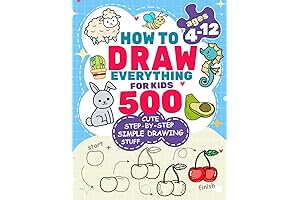 How to Draw for Kids Ages 8-12 Boys: 500 Cute Step-by-Step Simple...
