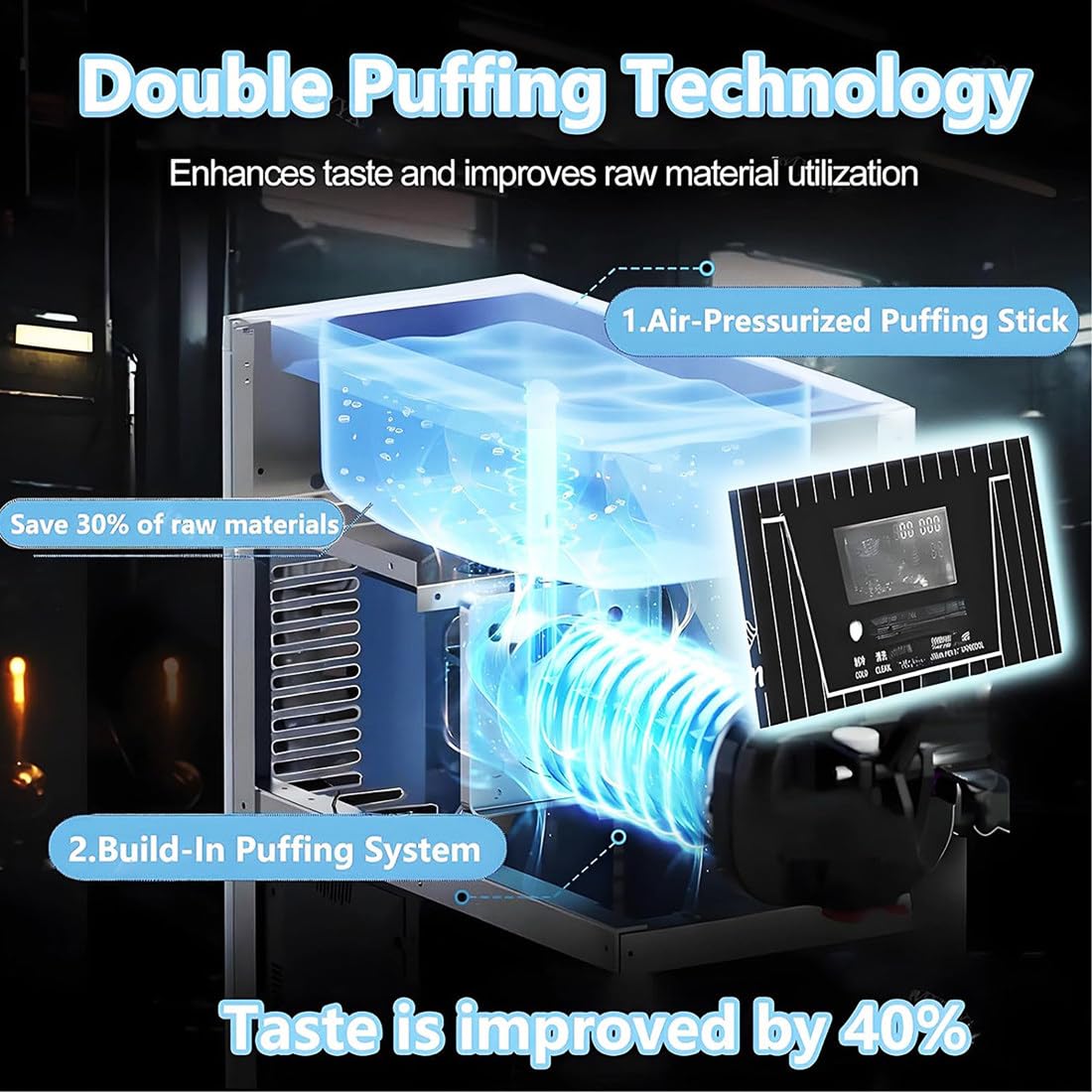 Gelatiera Soft Serve con Pulizia Automatica, Pannello LCD, Design da Banco, Resa 4-5 Kg/H per Ristoranti e Negozi di Dessert